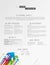 Creative cv template with colorful arrows - light version.