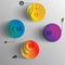Creative design infographic colored circles data