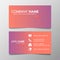 Creative Design Modern of Business Card Vector Template Pink Pantone Trend Colors of 2019 with Business Icon.