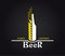 Creative design organic premium beer emblem.