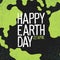 Creative design poster for Earth Day holiday. World map background.