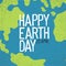 Creative design poster for Earth Day holiday. World map background