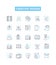 Creative design vector line icons set. Design, Creative, Artistic, Aesthetic, Innovative, Graphic, Stylish illustration