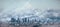 Creative dull city background with gray clouds and mock up place. View concept