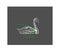 Creative eco logo, save the animal idea, swan like tree on grey background, green product, eco production,
