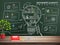 Creative education infographics blackboard