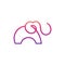 Creative elephant line logo design