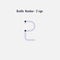 Creative english version of Braille number design element.Braill