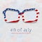 Creative Eye Glasses for 4th of July celebration.