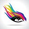Creative fashion eye with colours