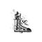 Creative fashion shoe vector illustation.