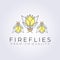 Creative firefly logo vector illustration design graphic