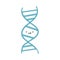 A creative flat color retro cartoon DNA strand