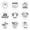 Creative Flat line icon set