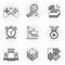 Creative Flat line icon set