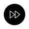 A creative flat symbol fast forward button