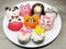 Creative food cakes for child funny animal form set