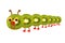 Creative food concept. Funny little caterpillar made from fruit