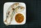 Creative food of Fried Mackerel fish,chili sauce