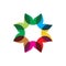 Creative ful color flower group logo design