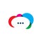 Creative full color circle chat logo design