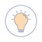 Creative and full of new ideas concept with abstract shinig light bulb icon. Finding a solution and cretive insight start up