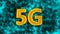 Creative glowing 5G backdrop, this is mobile internet concept, 3d render