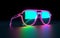 creative glowing neon holographic 3d glow: vibrant and innovative visuals, showcasing futuristic technology and