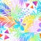 Creative gradient tropical seamless pattern