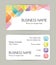 Creative graphic business card design. Front and back.
