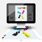 Creative Graphic Design with CMYK Print Document