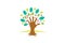 Creative Green Hand Tree Logo