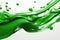 Creative green paint drops and bubbles as pattern. Generative AI