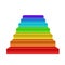 Creative growth concept, rainbow stairs on white, stock vector i