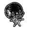 A creative grunge icon kawaii cute dead skeleton