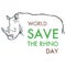 Creative Hand Drawn Concept of World Rhino Day Vector Illustration