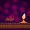 Creative happy diwali golden diya decorative design