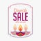 Creative happy diwali sale banner with colorful diya