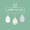 Creative Happy Easter Background With Rabbit And Eggs