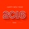 Creative happy new year 2016 design. Flat design