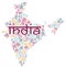 creative Hindi alphabet texture background