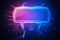 Creative hologram of digital head with VR glasses on dark background. Virtual reality and technology concept.