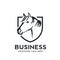 Creative Horse Shield Logo Symbol