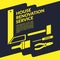 Creative house renovation service yellow logo design template