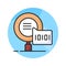 Creative icon of binary search in modern style, ready to use vector