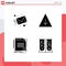 Creative Icons Modern Signs and Symbols of email, deal, web, pyramid, paper