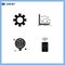 Creative Icons Modern Signs and Symbols of setting, bulb, global, graph, business