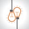 Creative idea in bulb shape as inspiration concept. Vector design element.