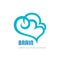 Creative idea - business vector logo template concept illustration. Abstract human brain sign. Cloud icon. Flexible smooth design