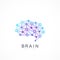Creative idea concept design brain logotype vector icon. Artificial intelligence brain logo concept
